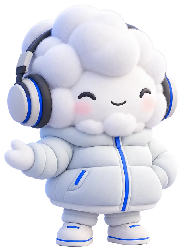 The BARONSKY cloud mascot points to the request form